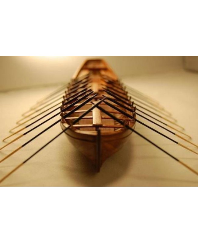 Le requin Longboat Life Boat  Scale 1/48 L 242MM 9.5" Wooden Model Ship kit