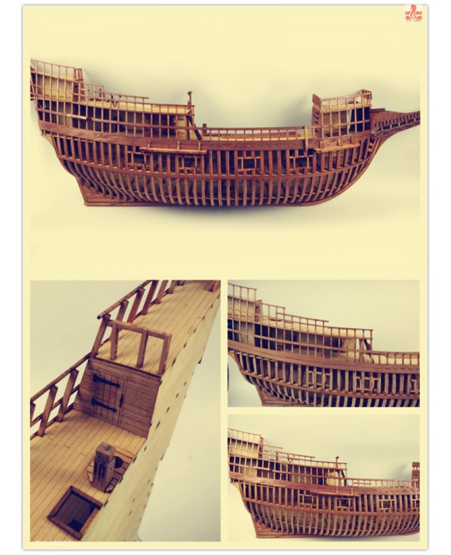 Mayflower Full rib Cross Section Scale 1/48 25" Wooden Model Ship Kit