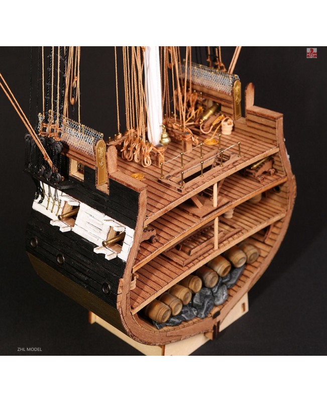 USS Constitution Scale 1/75 Cross Section Wooden Model Ship Model Kit Free Ship