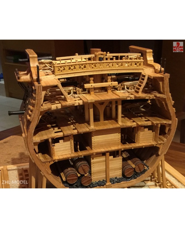 Top Level of the Uss Bonhomme Richard Full rib Cross Section Scale 1/48 wood model ship kit