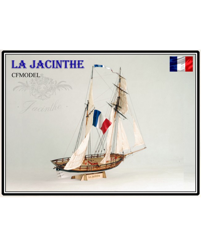 La Jacinthe Scale 1/65 23.6“ Wooden Ship Model Kit Wood Sail Boat