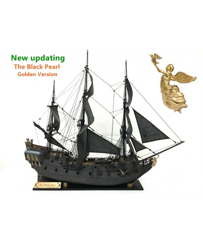 The black Pearl Golden version 2021 wood model ship kit 31 inch