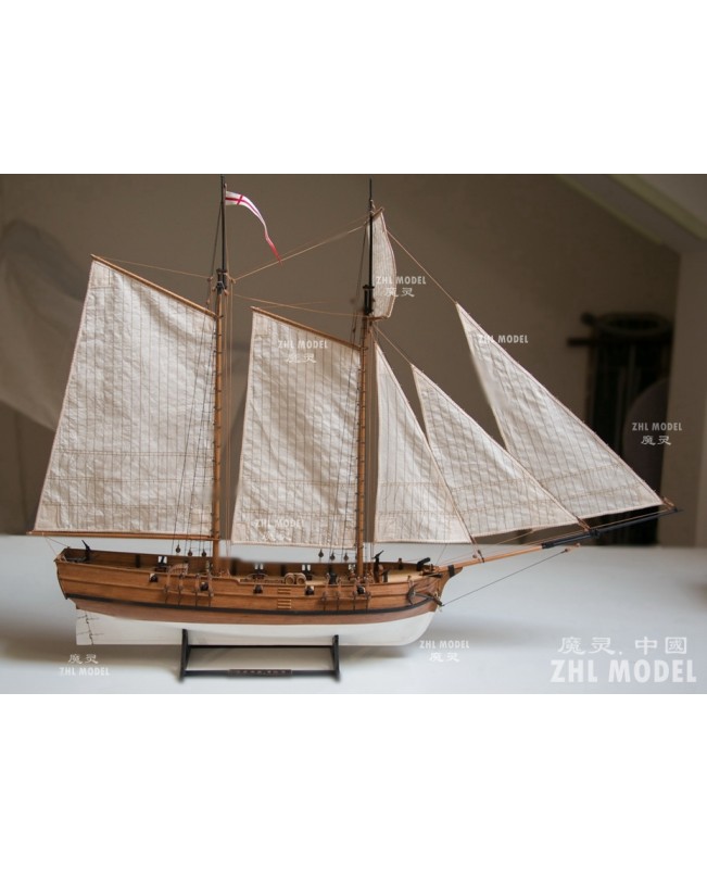 The Blackbeard Adventure Pirate Ship 1718 Scale 1/60 30.7" Wood Ship Model Kit
