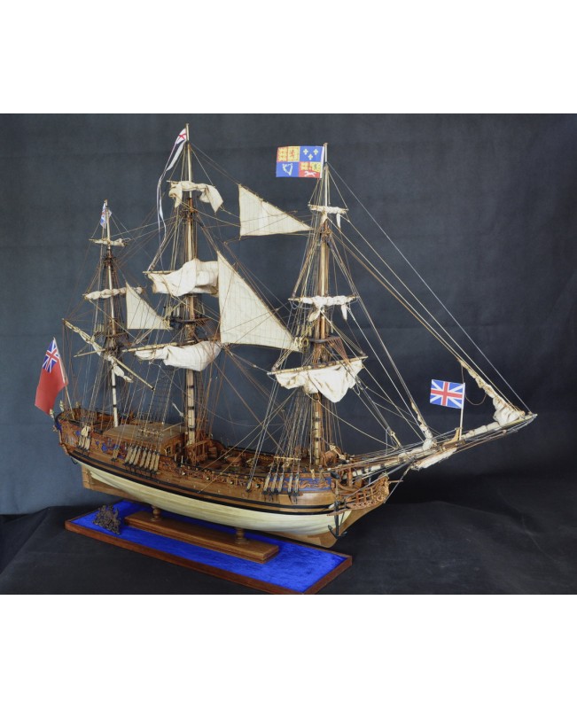 HMS Royal Caroline 1749 Boxwood carvings with mast 1/30 wooden model ship kits