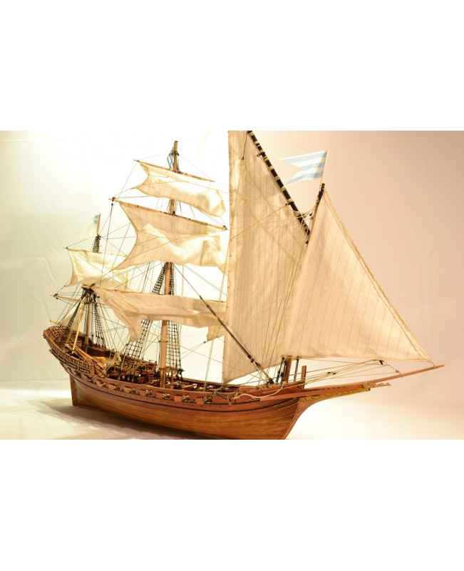 ZHL 2019 Version Misticque French Xebec 1750 wood model ship kits