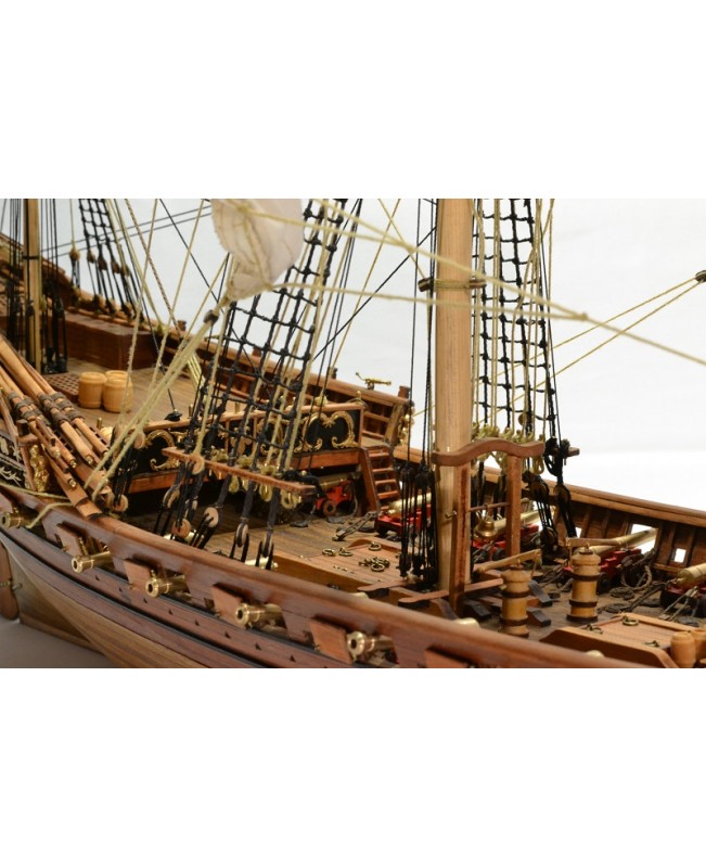 ZHL 2019 Version Misticque French Xebec 1750 wood model ship kits