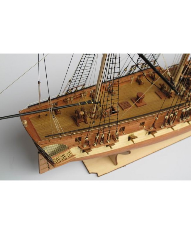 HMS Surprise Scale 1/75 925mm 36.4'' high end version Wooden Model Ship Kit and 4 lift boat