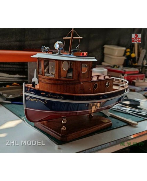 Micro Tug boat M3 wooden hull version Scale 1:12 o...