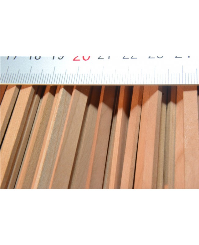 Cherry wood strips 0.6-2mm Thick 25 Pieces