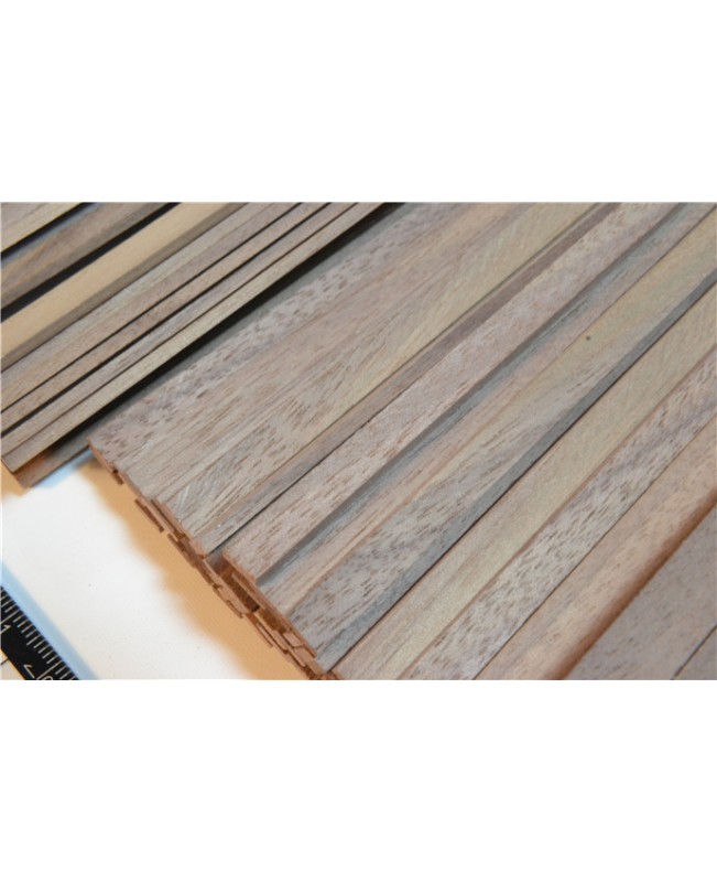 Black walnut wood strips 0.6-2mm  thick 25 pieces