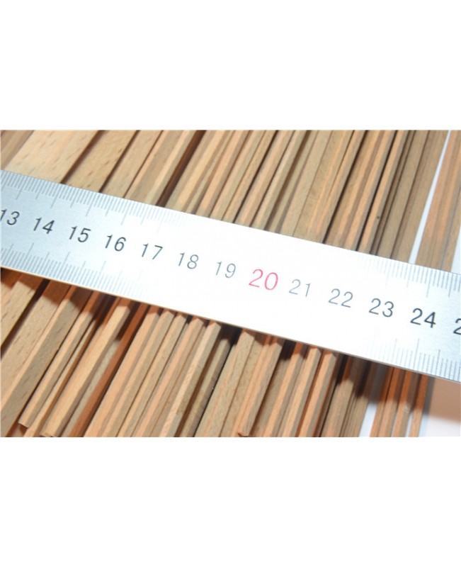 Red beech Wood Strips 3-12mm Thick 2 Pieces